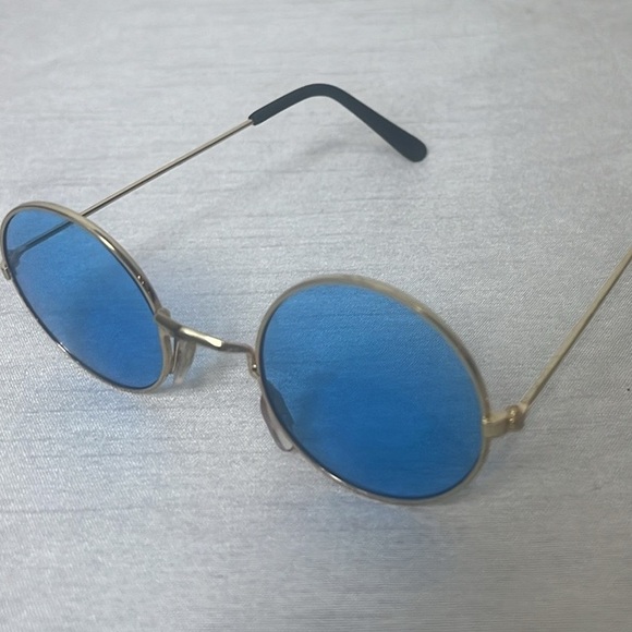Blue round fashion Sunglasses OS - Picture 4 of 6